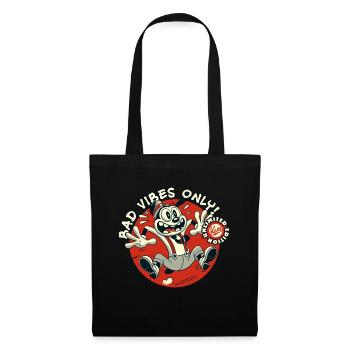 Bad Vibes Only, Vintage 1920s Old School Cartoon - Tote Bag - black - Front