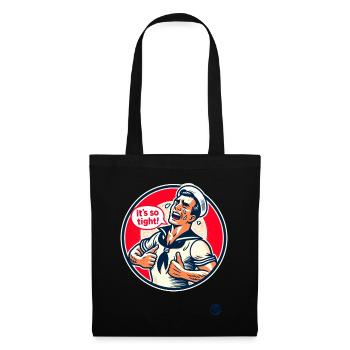 Retro Vintage Sailor Cries: It's So Tight - Tote Bag - black - Front