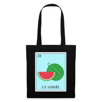 Melon pastèque Fruit d’été Cadeau végétalien - Sac en tissu - noir - Devant
