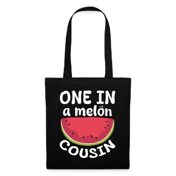Pastèque cousin melon d’été cadeau de fruits d’été - Sac en tissu - noir - Devant