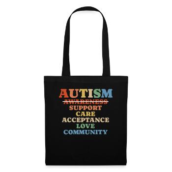 Autismus Awareness Day Autist Geschenk - Stoffbeutel - Schwarz - Vorne