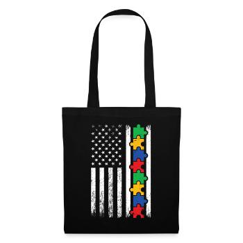 Autisme - Sac en tissu - noir - Devant