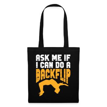 Backflip Salto Acrobaties Parkour Gymnastique Cadeau - Sac en tissu - noir - Devant