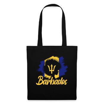 Barbados Karibik Bajan Urlaub Geschenk - Stoffbeutel - Schwarz - Vorne