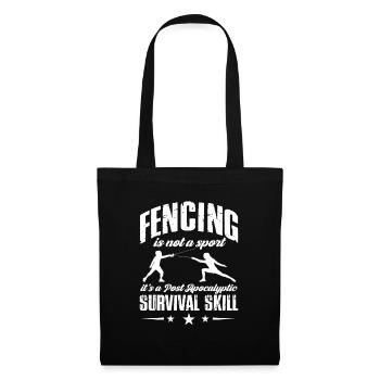 Fencing Sword Sabre Epee Fencing Gift - Tote Bag - black - Front