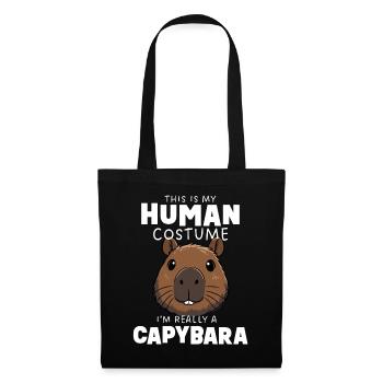 Funny Capybara Costume - Tote Bag - black - Front
