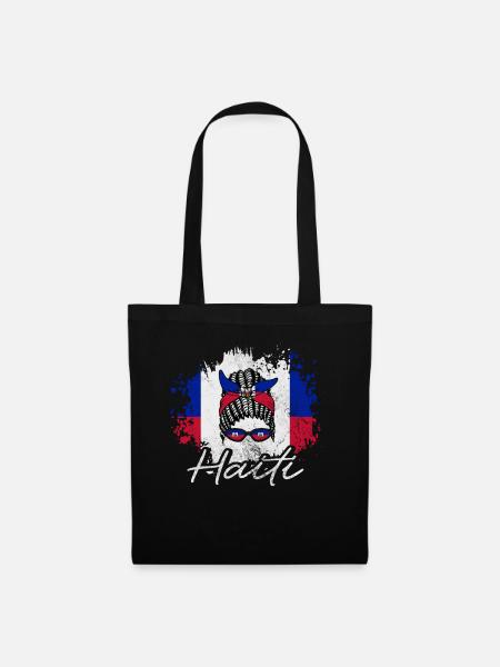 Haiti - Stoffbeutel - Schwarz