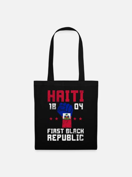 Haiti - Stoffbeutel - Schwarz