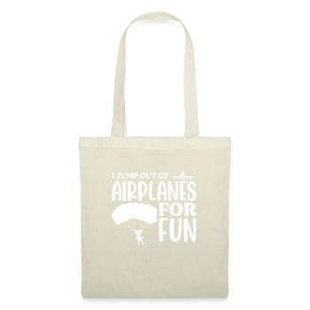 Skydive Skydiver Skydiving Fallschirm Geschenk - Stoffbeutel - Natur - Vorne