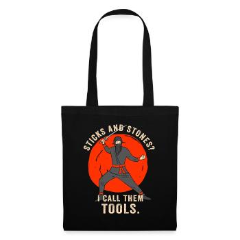 Arnis Eskrima Kali Art philippin - Sac en tissu - noir - Devant