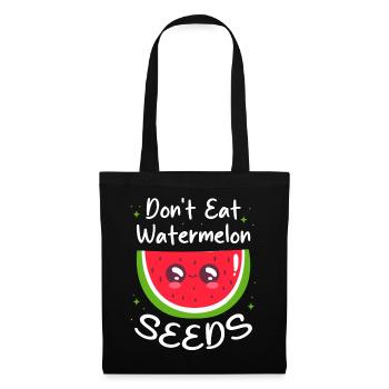 Melon pastèque Fruit d’été Cadeau végétalien - Sac en tissu - noir - Devant
