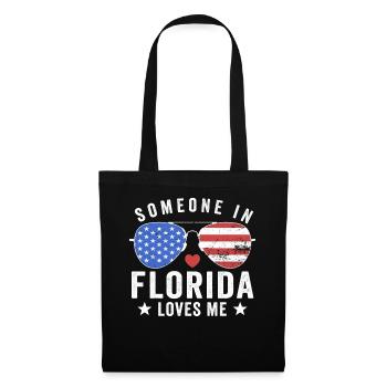 Quelqu’un en Floride m’aime - Sac en tissu - noir - Devant