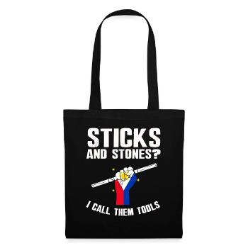 Arnis Eskrima Kali Arts Philippins FMA - Sac en tissu - noir - Devant
