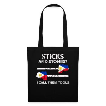 Arnis Eskrima Kali Arts Philippins FMA - Sac en tissu - noir - Devant
