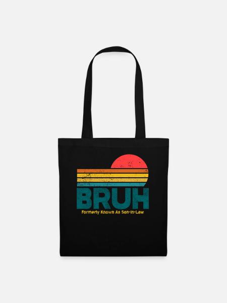 Retro Bruh Früher als Schwiegersohn bekannt - Stoffbeutel - Schwarz
