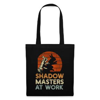 Maîtres de l’ombre au travail Marionnettes d’ombres - Sac en tissu - noir - Devant