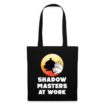 Maîtres de l’ombre au travail Marionnettes d’ombres - Sac en tissu - noir - Devant