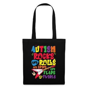 Autisme - Sac en tissu - noir - Devant