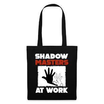 Maîtres de l’ombre au travail Marionnettes d’ombres - Sac en tissu - noir - Devant