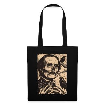 Histoires d’horreur d’Edgar et du corbeau - Sac en tissu - noir - Devant