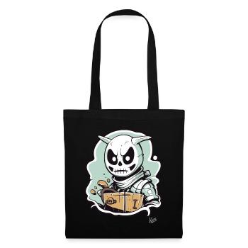 Voleur de lapin squelette - Sac en tissu - noir - Devant
