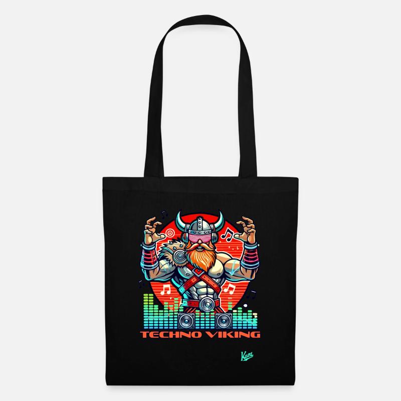 Musique techno Vikings - Sac en tissu - noir