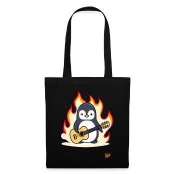 Music Guitar Penguin - Tote Bag - black - Front