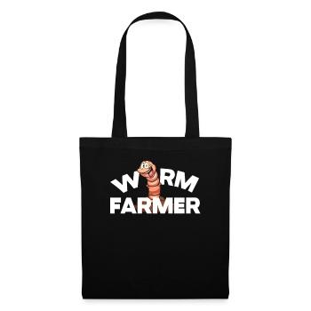Wurmfarmer Wurmkompost Niedliche Männer Frauen - Stoffbeutel - Schwarz - Vorne