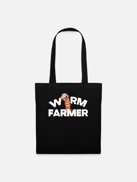 ver fermier vermicompost mignon hommes femmes - Sac en tissu - noir