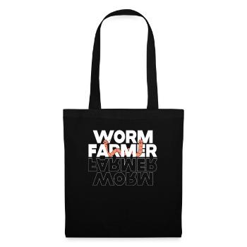 Wurmfarmer Wurmkompost Niedliche Männer Frauen - Stoffbeutel - Schwarz - Vorne