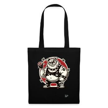Big bad bulldog dog with bones - Tote Bag - black - Front