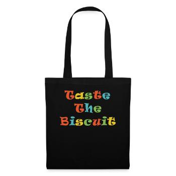 Goûtez le biscuit Goûtez les bienfaits - Sac en tissu - noir - Devant