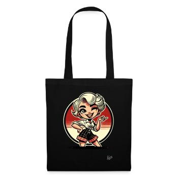 Blonde Sweet Lady – Coquine et forte - Sac en tissu - noir - Devant