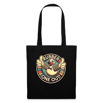 Canard en caoutchouc - pouce vers le haut pour un frottement - Sac en tissu - noir - Devant