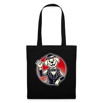 Gentleman retro dog greets friendly - Tote Bag - black - Front