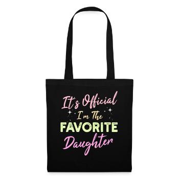 C’est officiel Je suis la fille préférée - Sac en tissu - noir - Devant