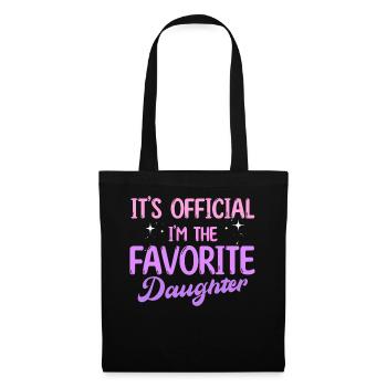 C’est officiel Je suis la fille préférée - Sac en tissu - noir - Devant