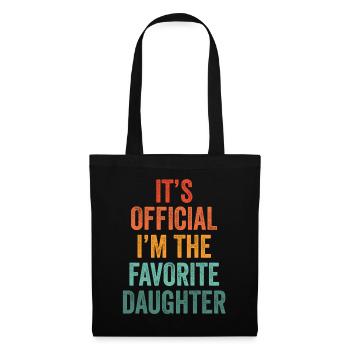 C’est officiel Je suis la fille préférée - Sac en tissu - noir - Devant