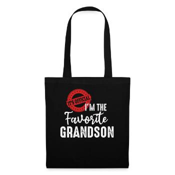 C’est officiel Je suis le petit-fils préféré - Sac en tissu - noir - Devant
