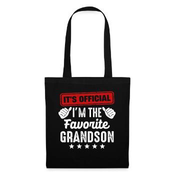 C’est officiel Je suis le petit-fils préféré - Sac en tissu - noir - Devant
