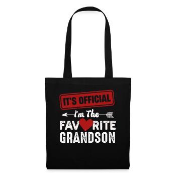 C’est officiel Je suis le petit-fils préféré - Sac en tissu - noir - Devant