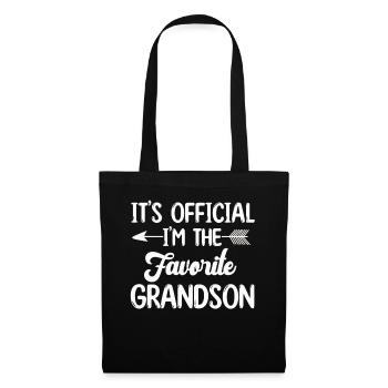 C’est officiel Je suis le petit-fils préféré - Sac en tissu - noir - Devant