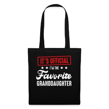 Je suis la petite-fille préférée - Sac en tissu - noir - Devant