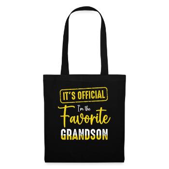 C’est officiel Je suis le petit-fils préféré - Sac en tissu - noir - Devant