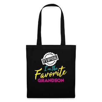 C’est officiel Je suis le petit-fils préféré - Sac en tissu - noir - Devant