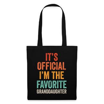 Je suis la petite-fille préférée - Sac en tissu - noir - Devant