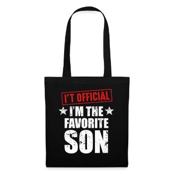C’est officiel Je suis le fils préféré - Sac en tissu - noir - Devant
