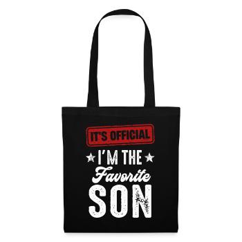 C’est officiel Je suis le fils préféré - Sac en tissu - noir - Devant