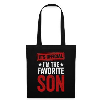 C’est officiel Je suis le fils préféré - Sac en tissu - noir - Devant