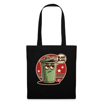 Blah Blah: Tired and Bored Trash Can - Tote Bag - black - Front